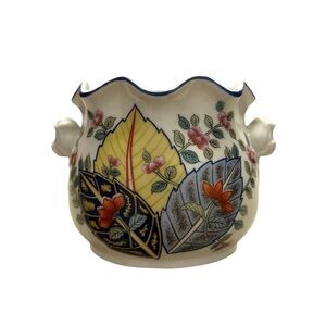 Tabacco Leaf Genus Nicotina Fine China By Mann Open Sugar Bowl RARE